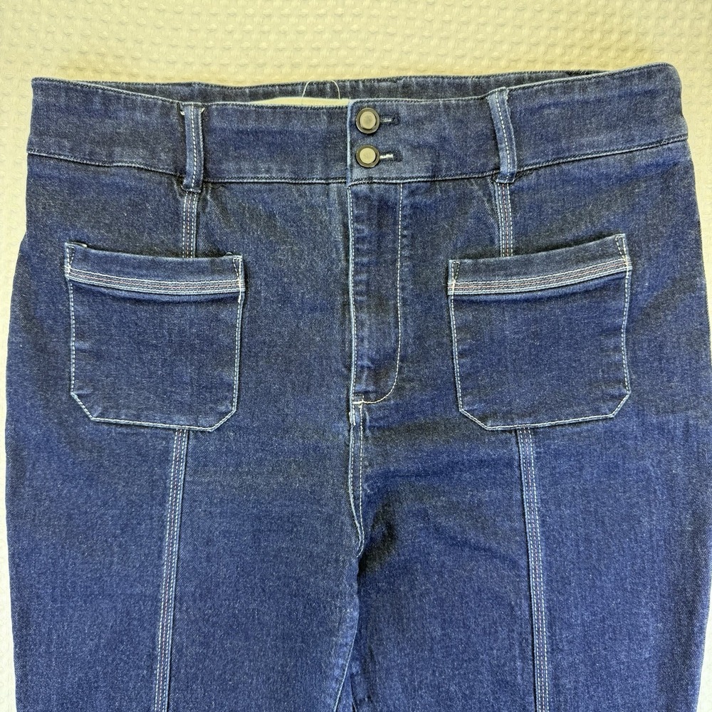 Anthropologie Pilcro & The Letterpress Bootcut Denim Jeans Patch Pocket Size 32 - Picture 8 of 10